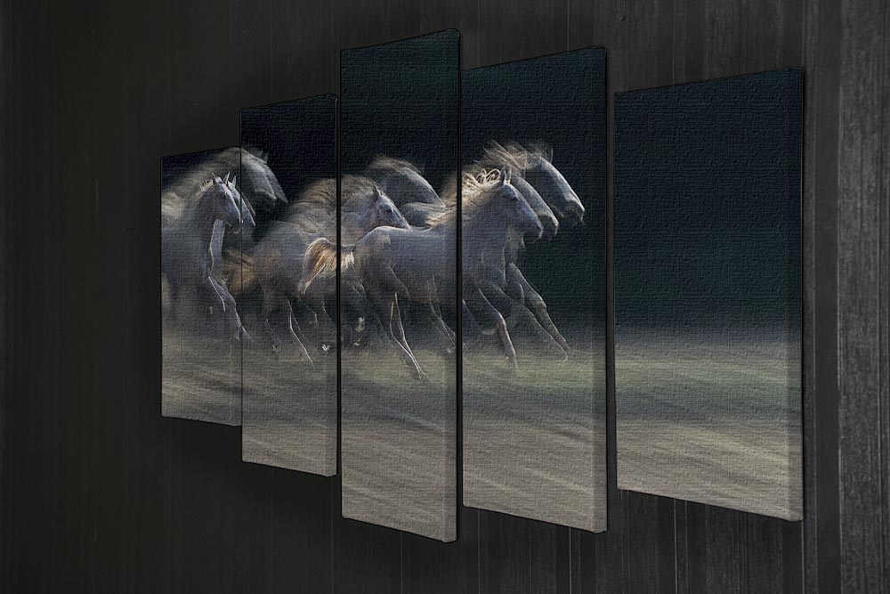 A Horses Gallop 5 Split Panel Canvas - Canvas Art Rocks - 2