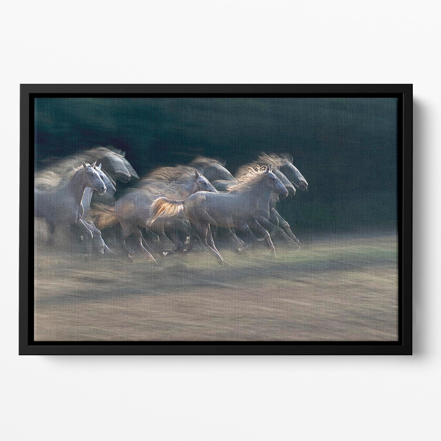 A Horses Gallop Floating Framed Canvas - Canvas Art Rocks - 2