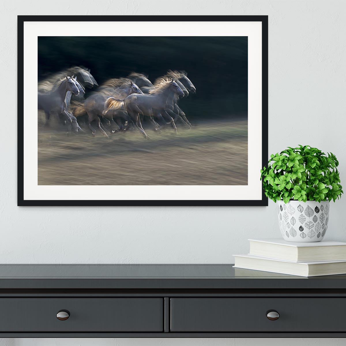 A Horses Gallop Framed Print - Canvas Art Rocks - 1