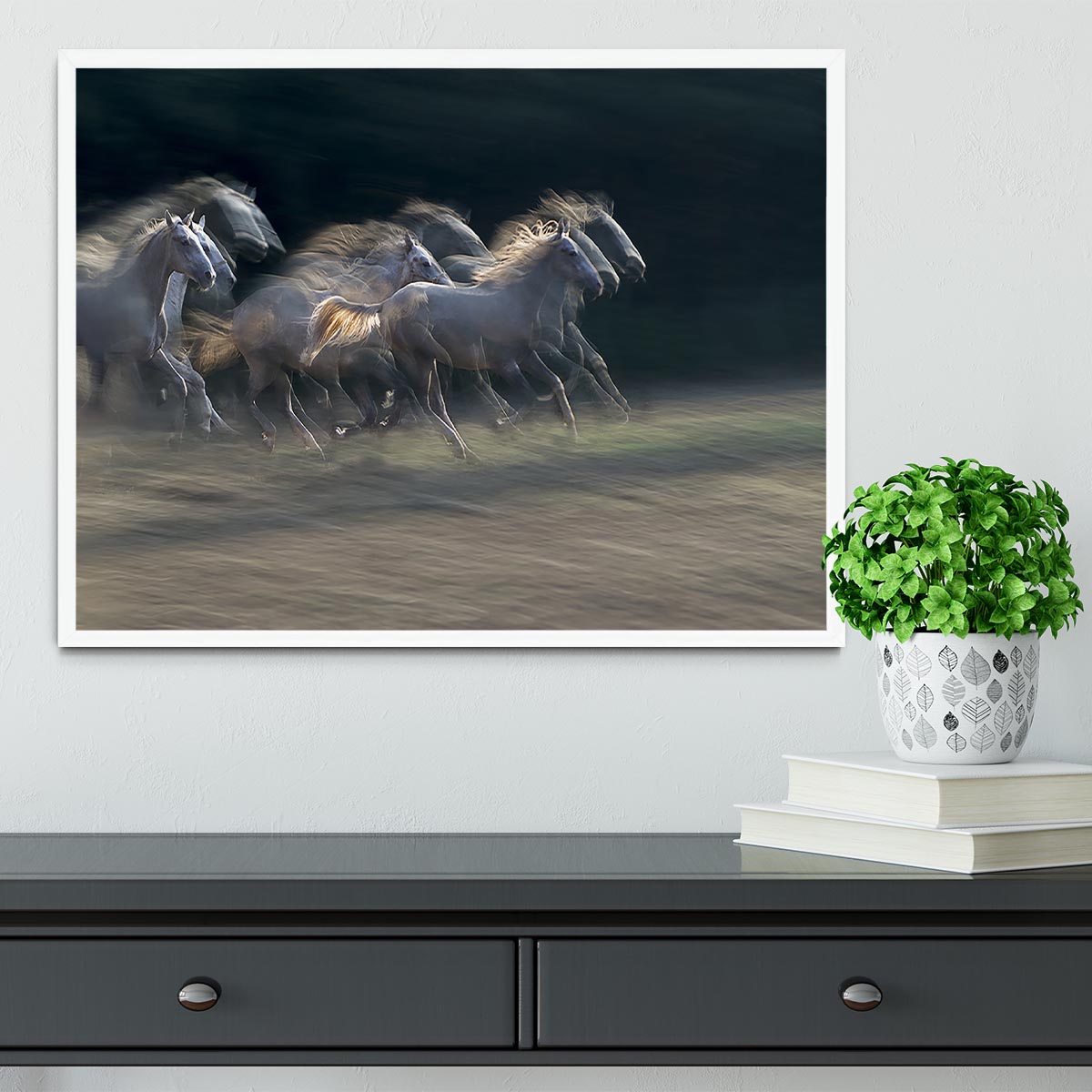 A Horses Gallop Framed Print - Canvas Art Rocks -6