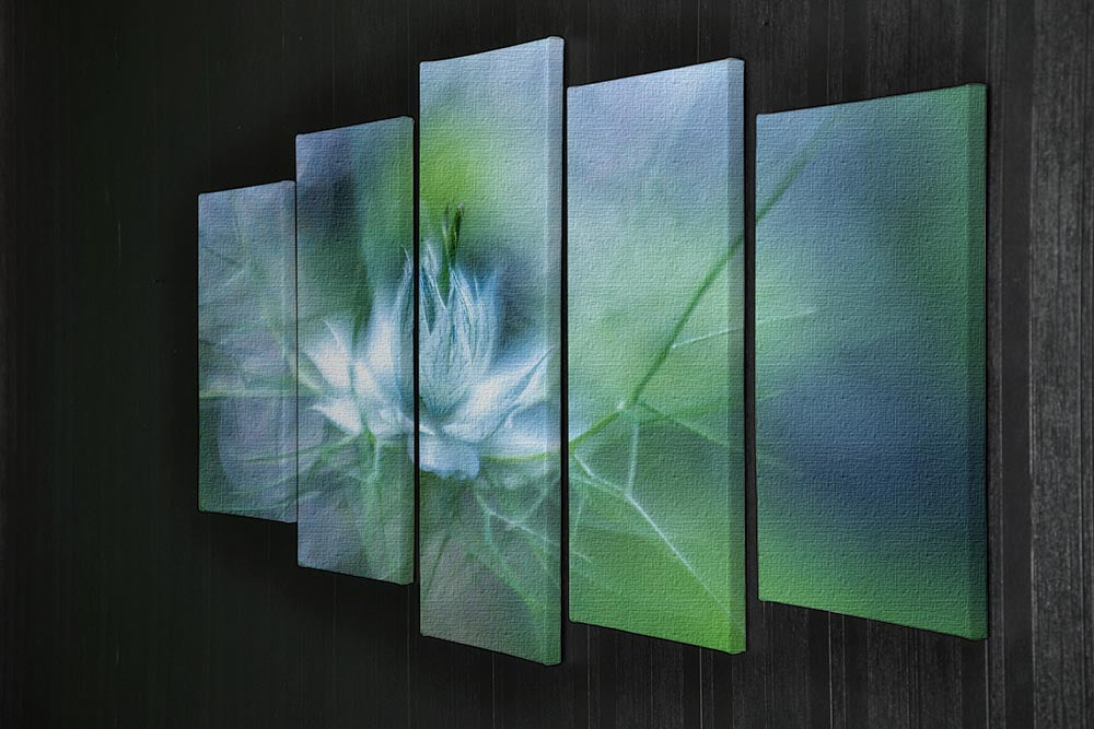 Blue Flower 5 Split Panel Canvas - Canvas Art Rocks - 2