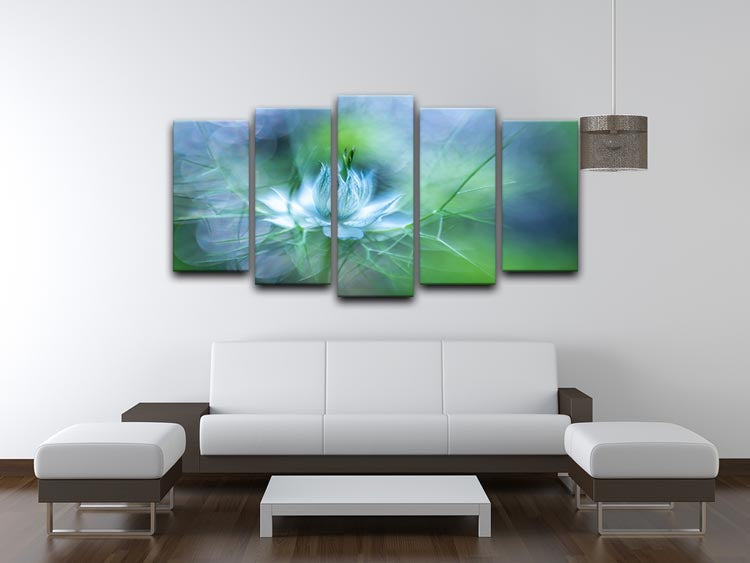 Blue Flower 5 Split Panel Canvas - Canvas Art Rocks - 3