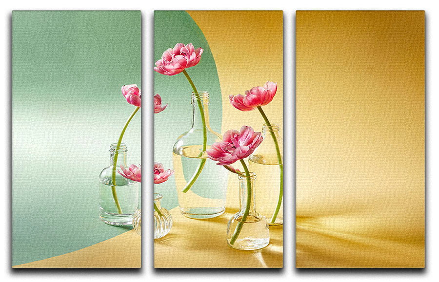 Five tulips 3 Split Panel Canvas Print - Canvas Art Rocks - 1