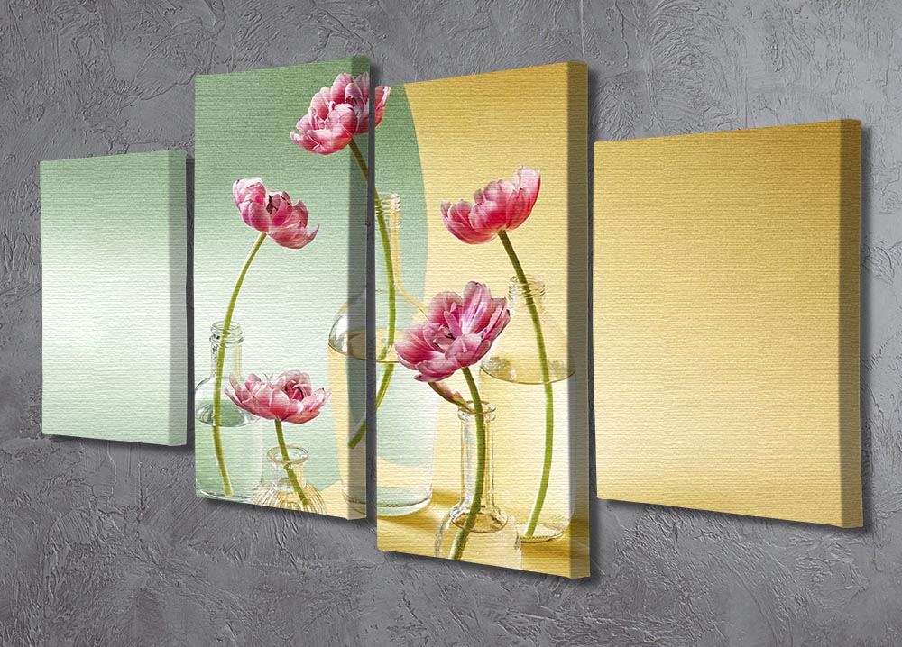 Five tulips 4 Split Panel Canvas - Canvas Art Rocks - 2