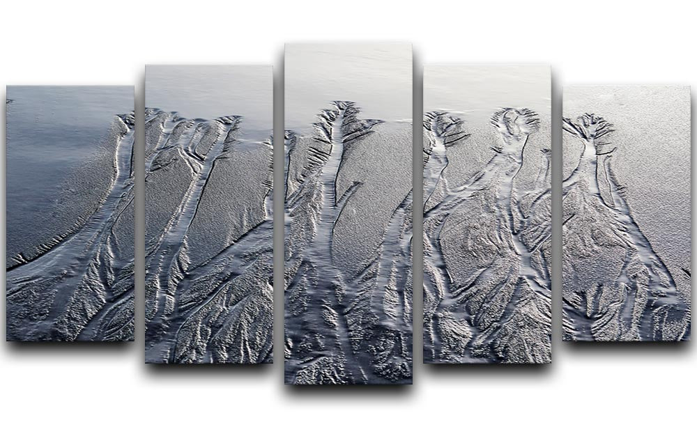 Pattern In The Sand 5 Split Panel Canvas - Canvas Art Rocks - 1
