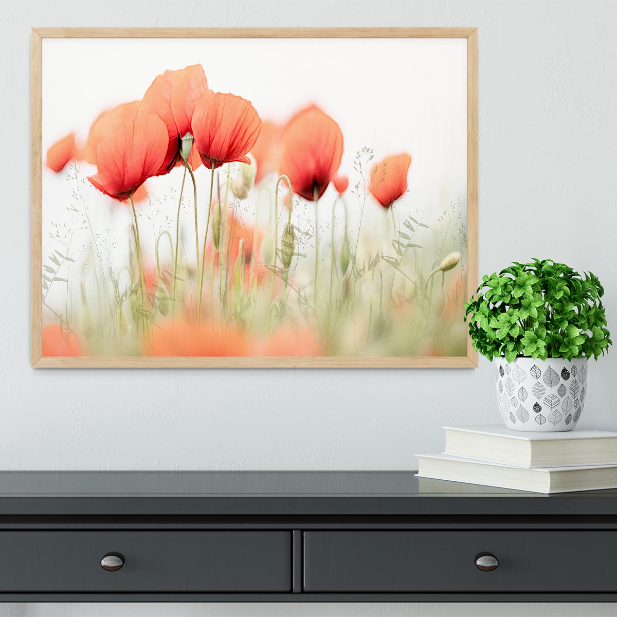 Poppies On A Summer Day Framed Print - Canvas Art Rocks - 4