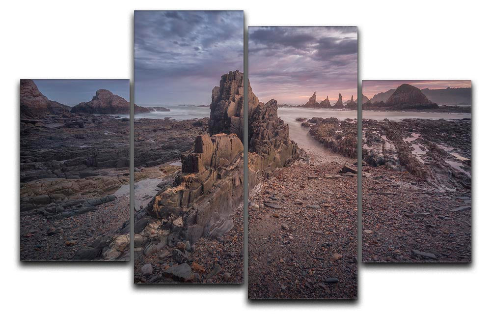 Coast in Gueirua 4 Split Panel Canvas - Canvas Art Rocks - 1