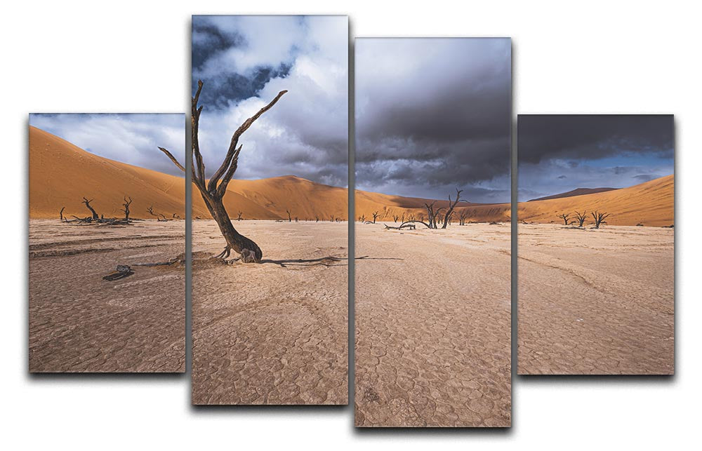 Deadvlei Desert 4 Split Panel Canvas - Canvas Art Rocks - 1