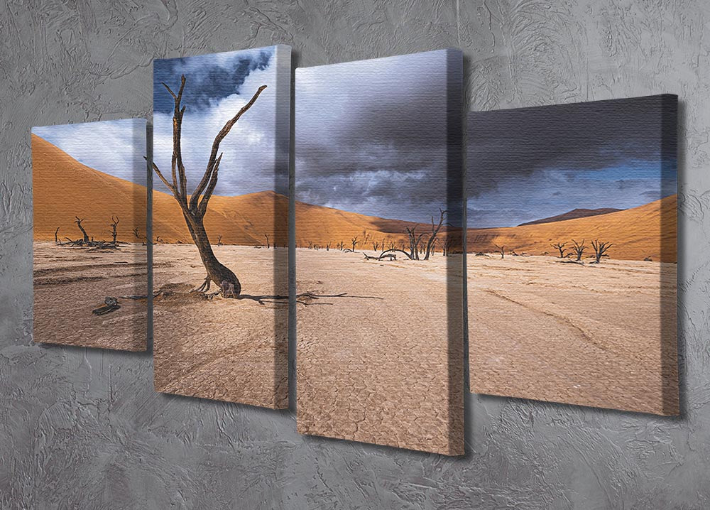 Deadvlei Desert 4 Split Panel Canvas - Canvas Art Rocks - 2