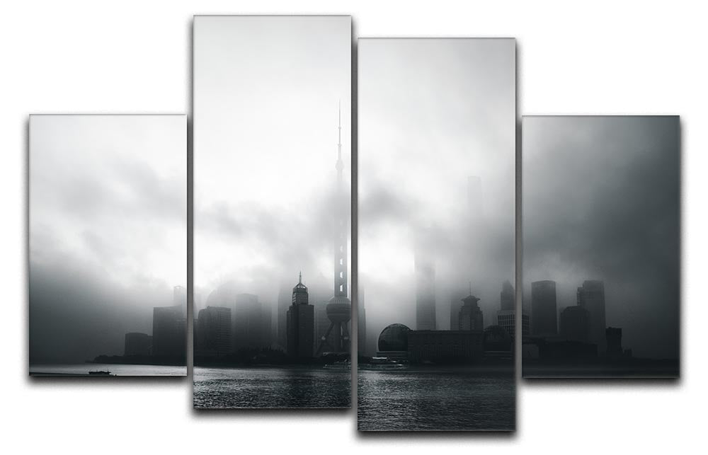 Pudong Early Morning 4 Split Panel Canvas - Canvas Art Rocks - 1