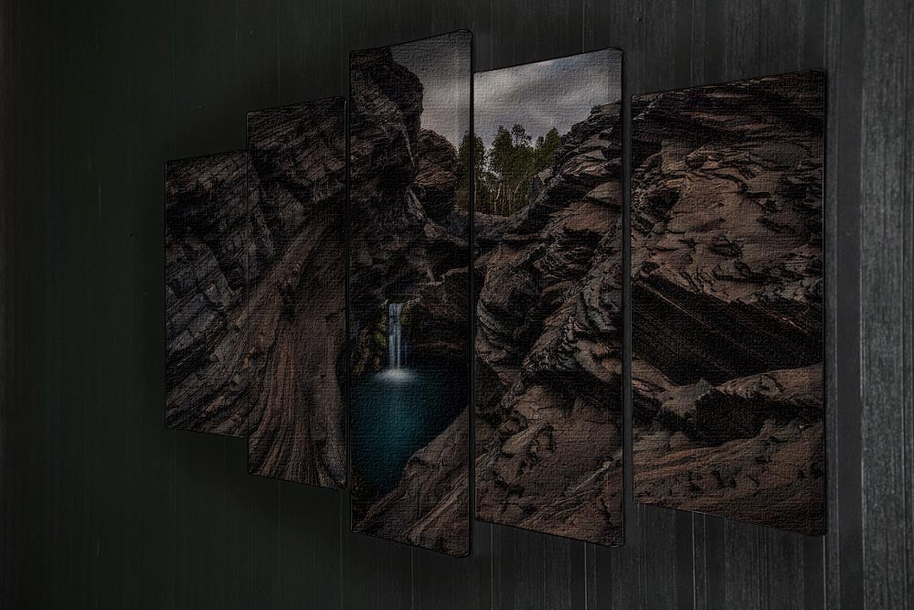 Karijini National Park Waterfall 5 Split Panel Canvas - Canvas Art Rocks - 2