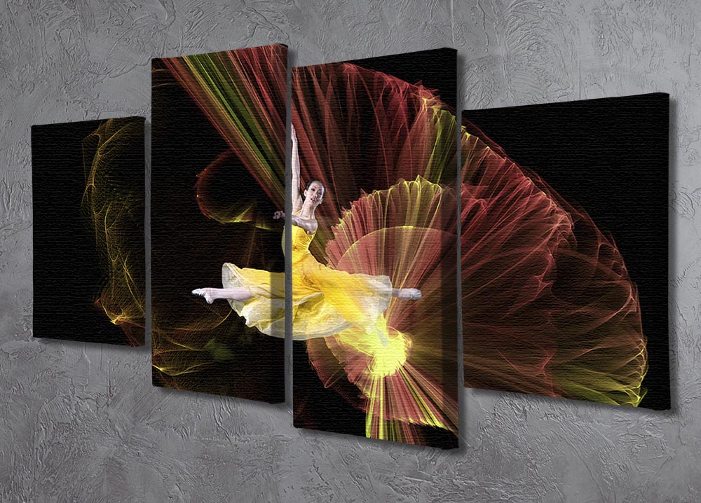 Dancer With Light 4 Split Panel Canvas - Canvas Art Rocks - 2