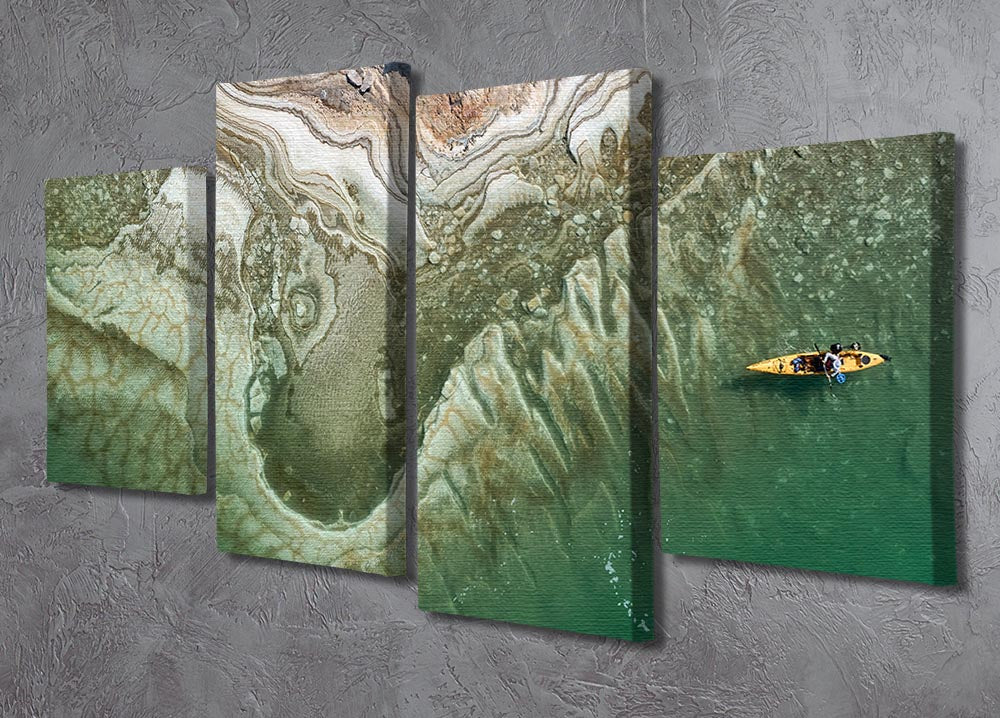 Dead Sea Kayaker 4 Split Panel Canvas - Canvas Art Rocks - 2