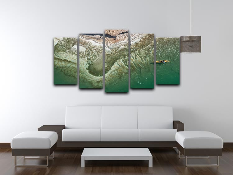 Dead Sea Kayaker 5 Split Panel Canvas - Canvas Art Rocks - 3