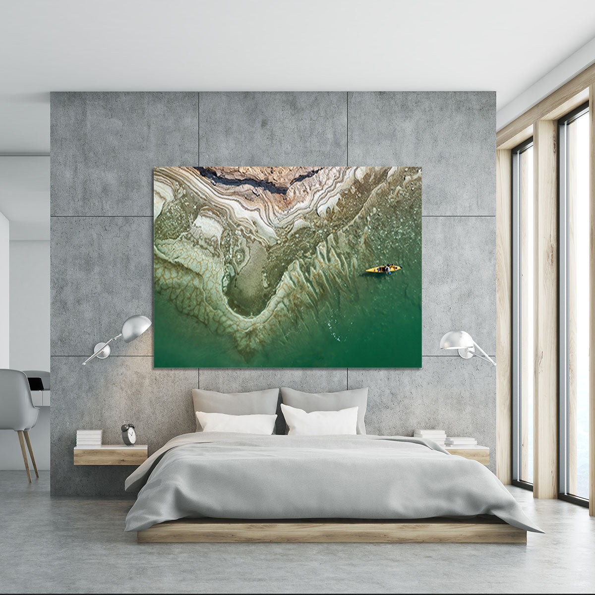 Dead Sea Kayaker Canvas Print or Poster - Canvas Art Rocks - 5