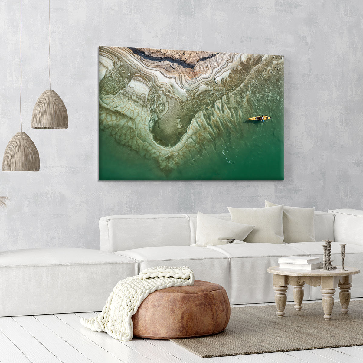 Dead Sea Kayaker Canvas Print or Poster - Canvas Art Rocks - 6