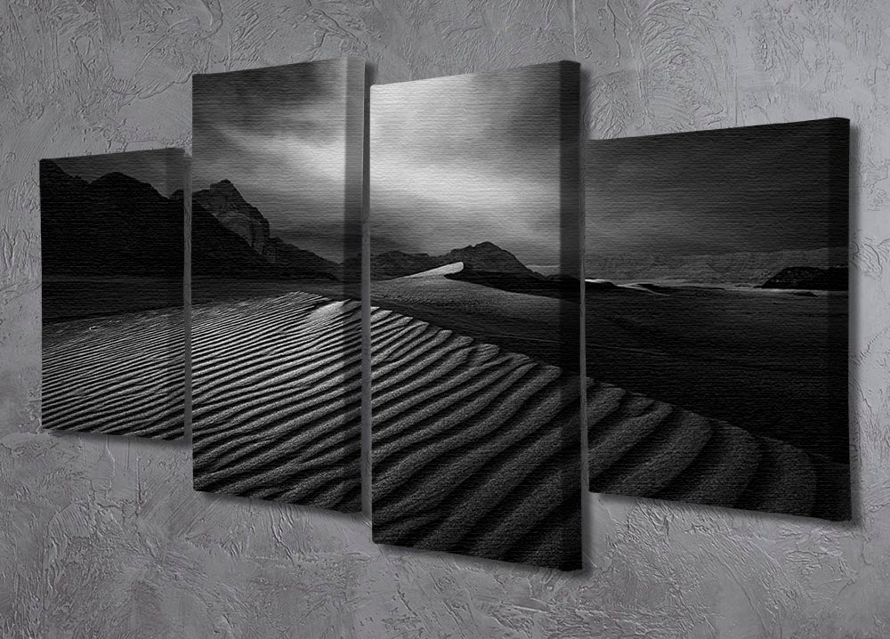 Desert In Greyscale 4 Split Panel Canvas - Canvas Art Rocks - 2