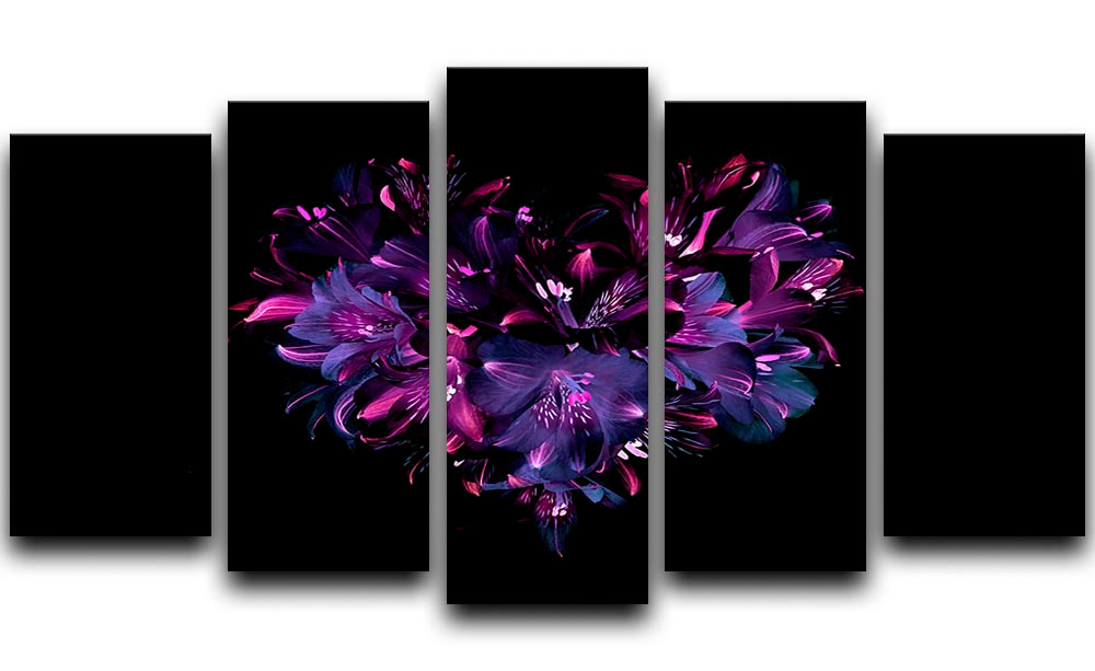 Purple Lily 5 Split Panel Canvas - Canvas Art Rocks - 1