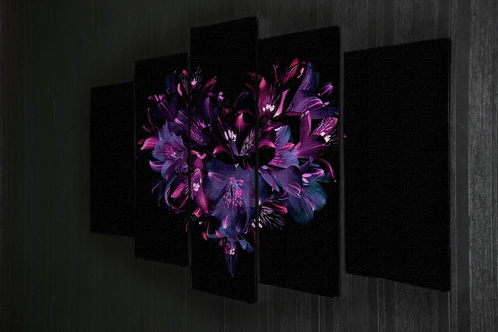 Purple Lily 5 Split Panel Canvas - Canvas Art Rocks - 2