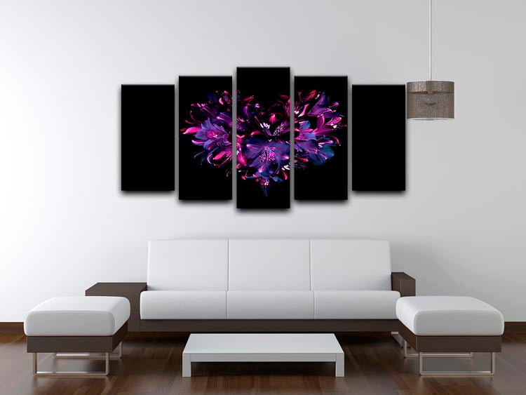 Purple Lily 5 Split Panel Canvas - Canvas Art Rocks - 3