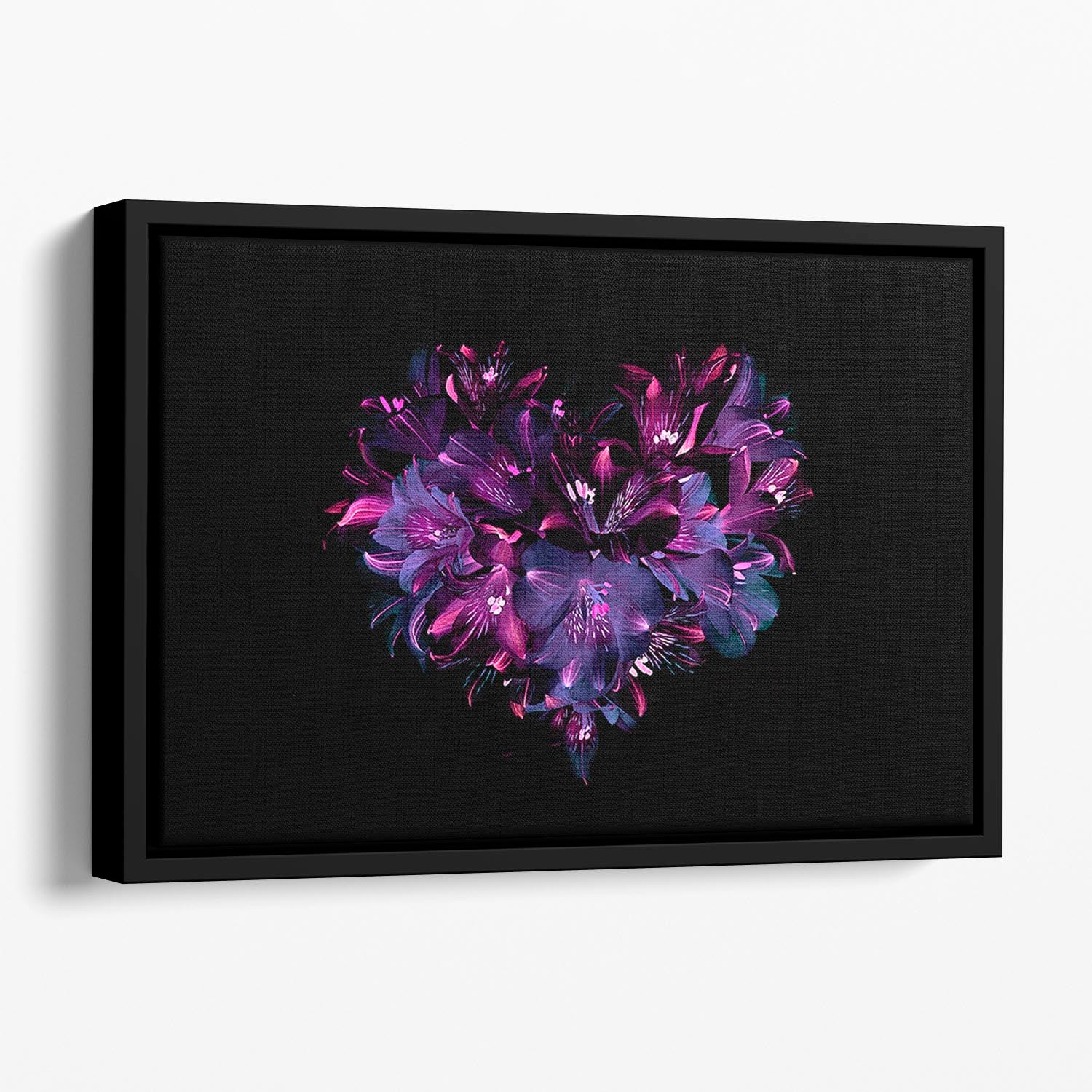 Purple Lily Floating Framed Canvas - Canvas Art Rocks - 1