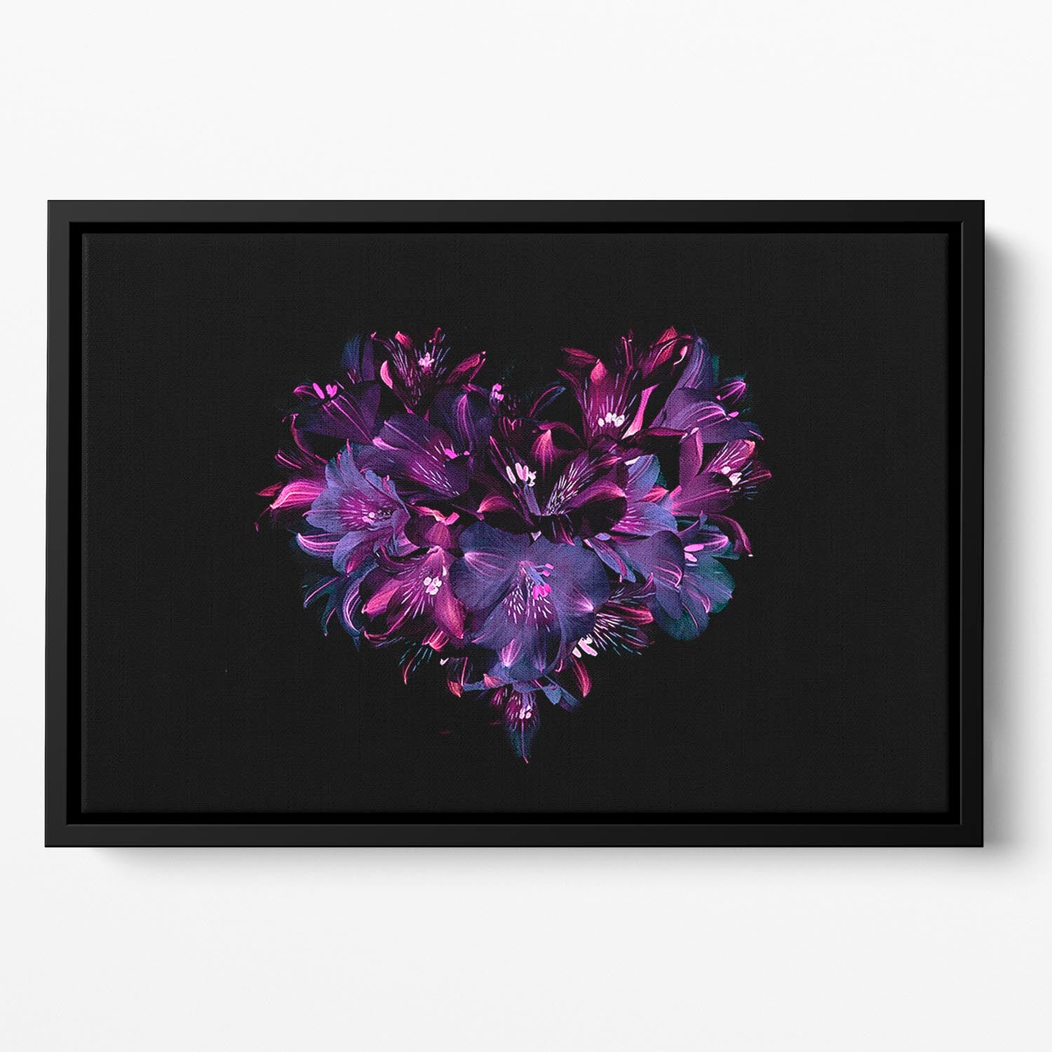 Purple Lily Floating Framed Canvas - Canvas Art Rocks - 2