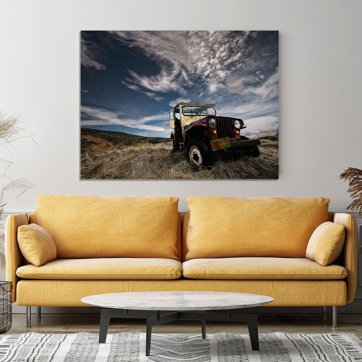 Abandoned Truck On The Countryside Canvas Print or Poster - Canvas Art Rocks - 4