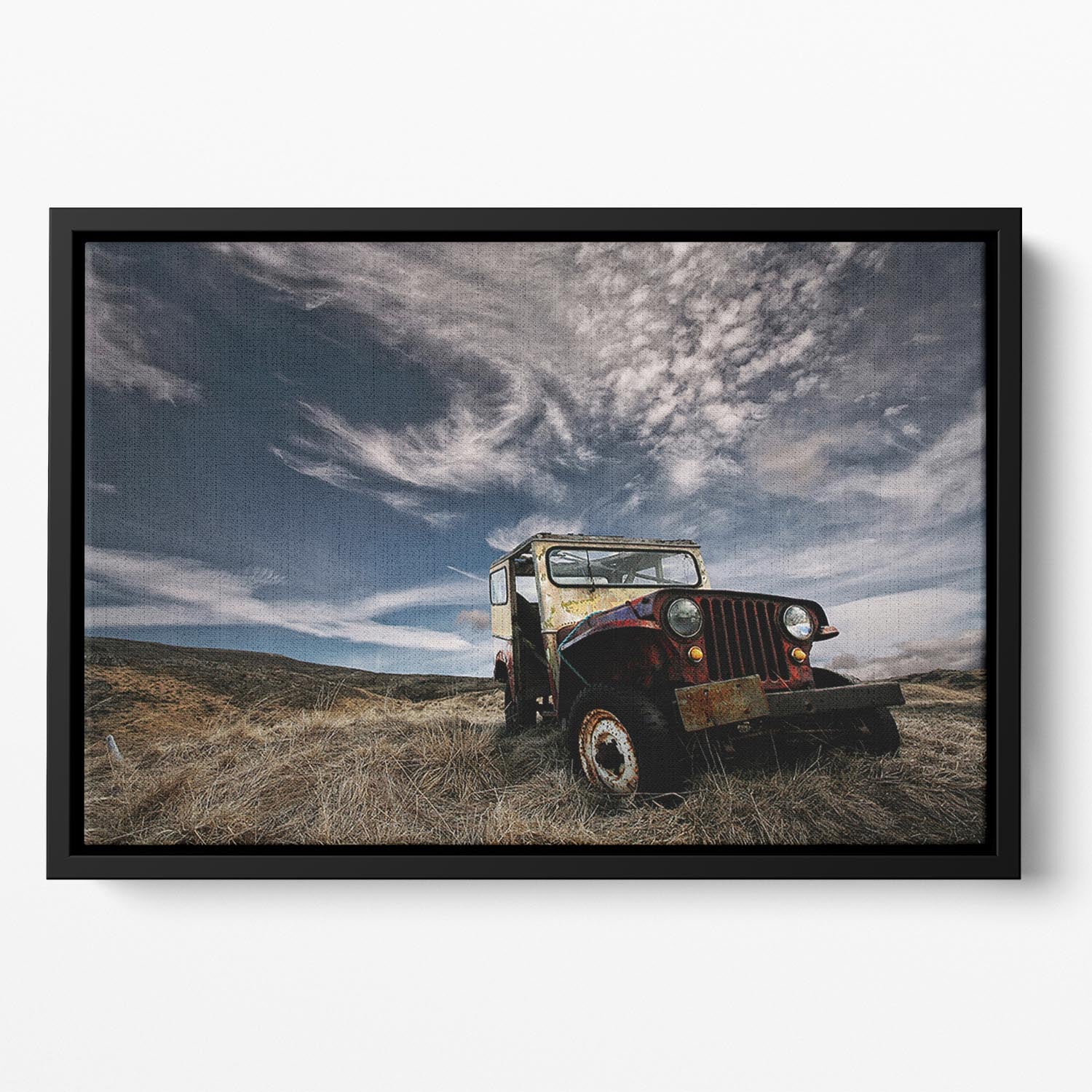 Abandoned Truck On The Countryside Floating Framed Canvas - Canvas Art Rocks - 2