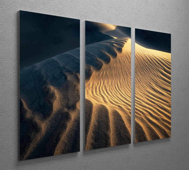 Ripples On The Desert 3 Split Panel Canvas Print - Canvas Art Rocks - 2