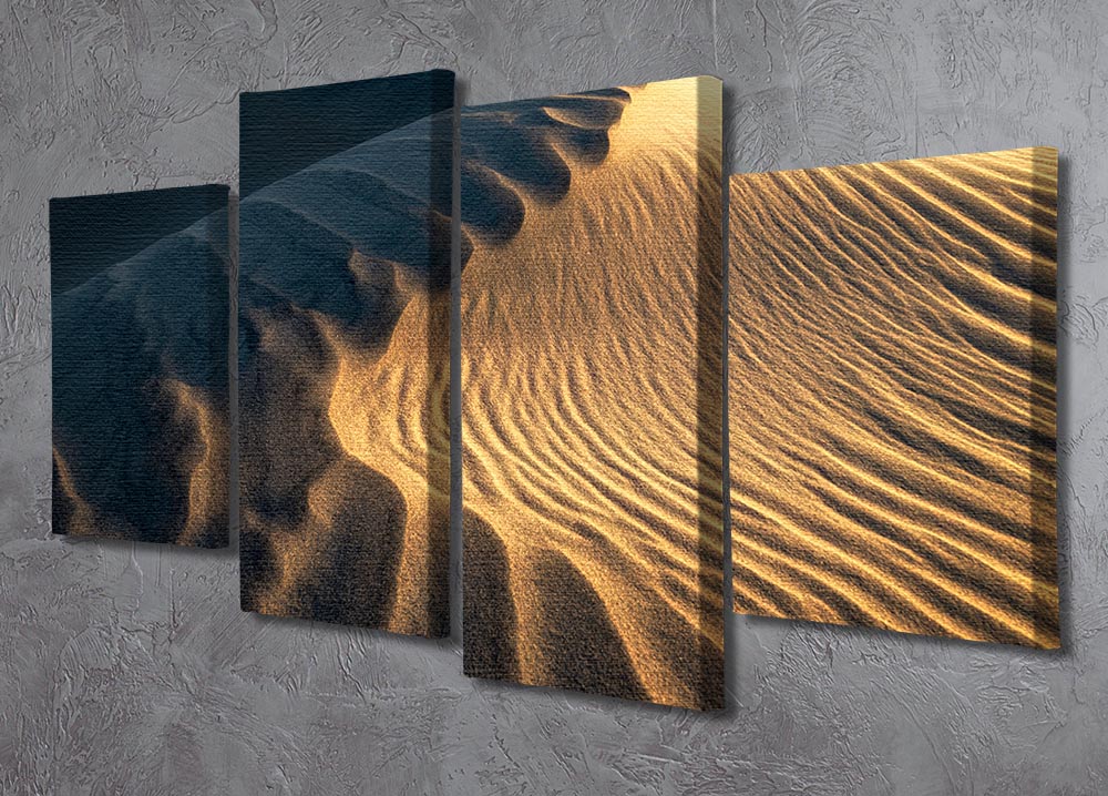 Ripples On The Desert 4 Split Panel Canvas - Canvas Art Rocks - 2
