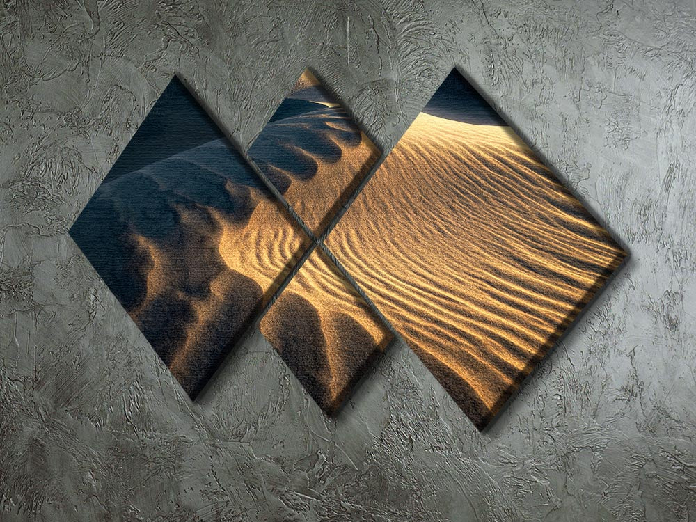 Ripples On The Desert 4 Square Multi Panel Canvas - Canvas Art Rocks - 2