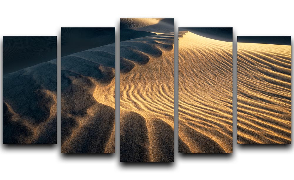 Ripples On The Desert 5 Split Panel Canvas - Canvas Art Rocks - 1