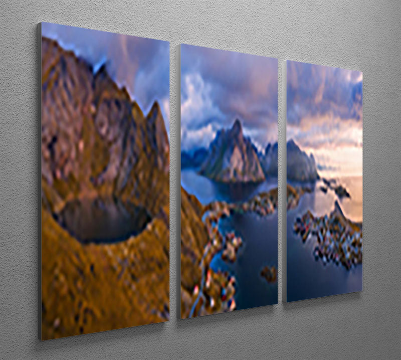 View Of Lofoten 3 Split Panel Canvas Print - Canvas Art Rocks - 2