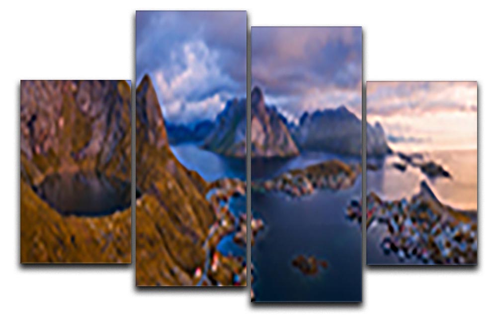 View Of Lofoten 4 Split Panel Canvas - Canvas Art Rocks - 1