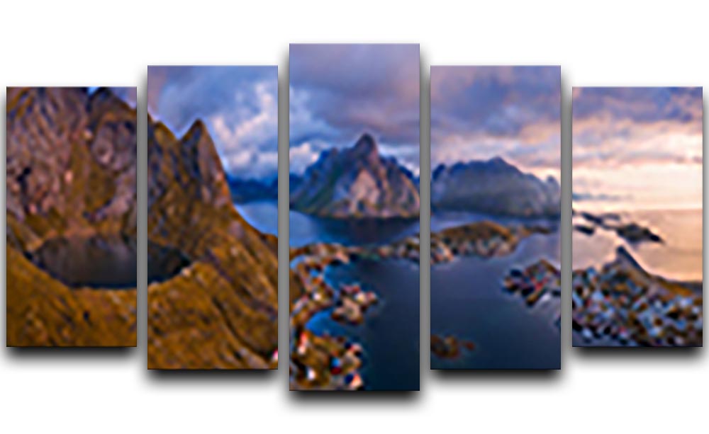 View Of Lofoten 5 Split Panel Canvas - Canvas Art Rocks - 1