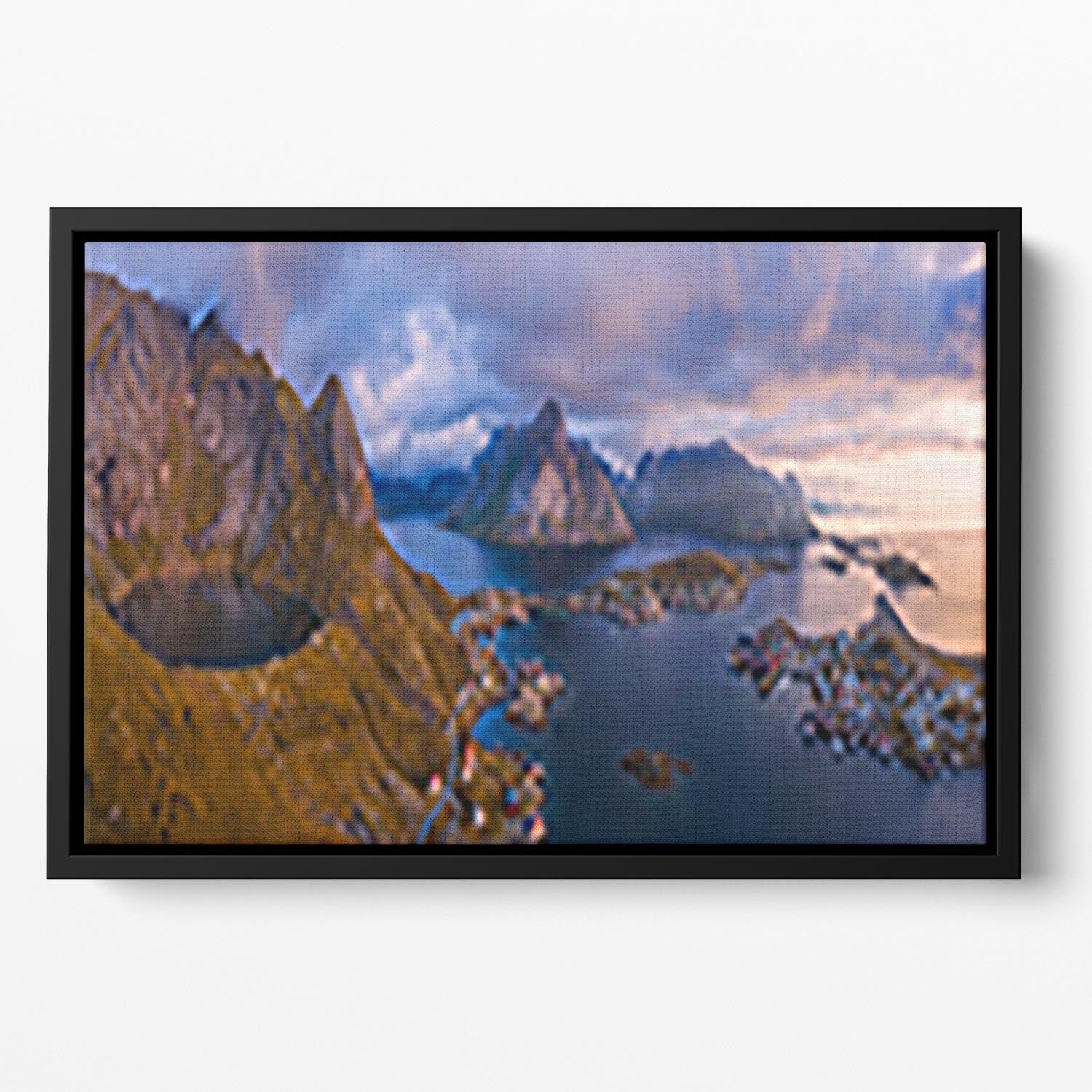 View Of Lofoten Floating Framed Canvas - Canvas Art Rocks - 2