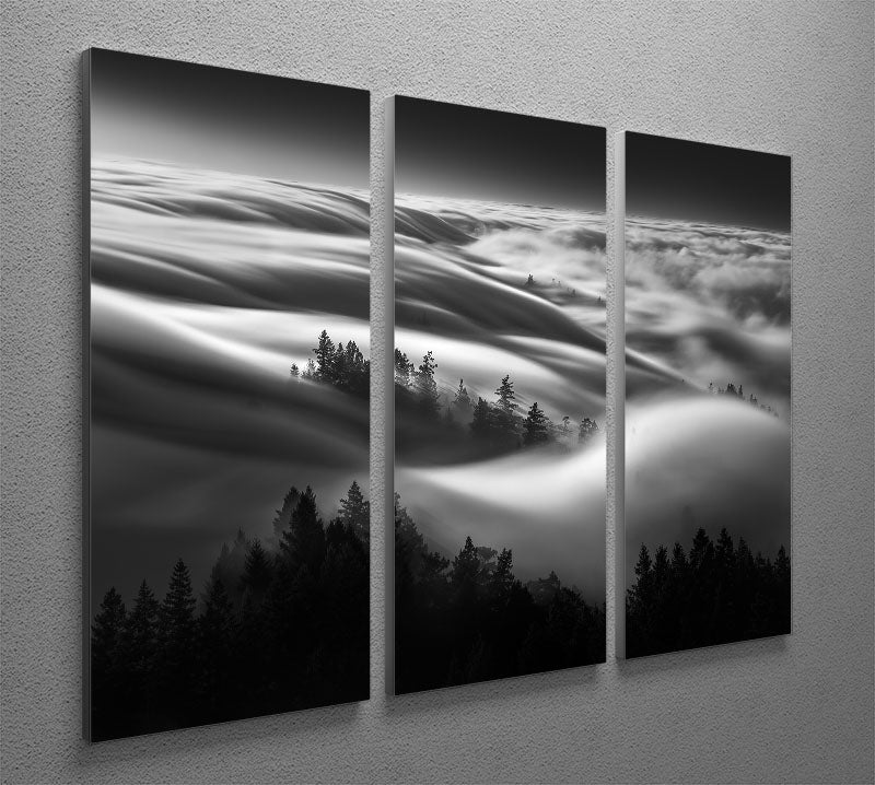 Clouds Above A Forest 3 Split Panel Canvas Print - Canvas Art Rocks - 2