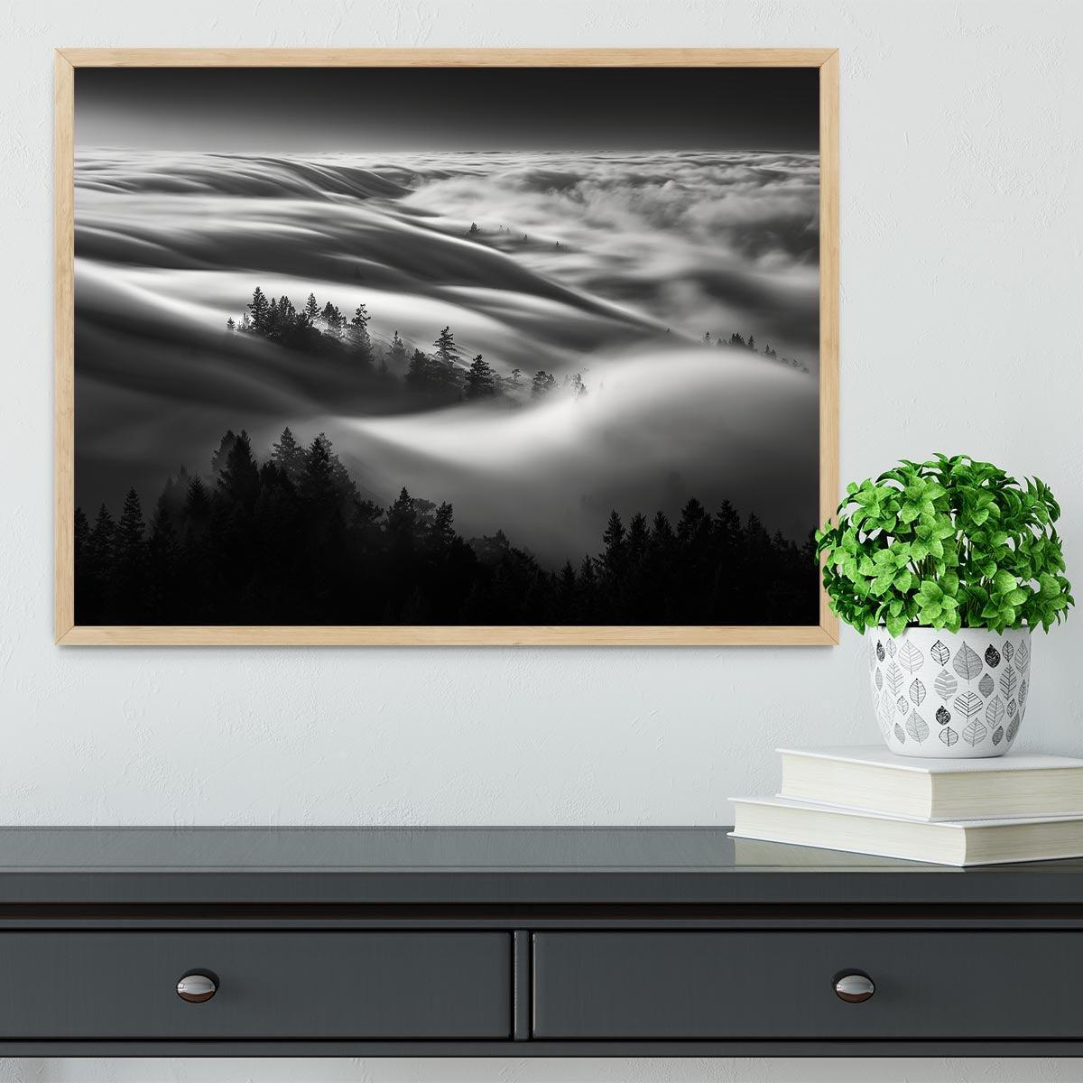 Clouds Above A Forest Framed Print - Canvas Art Rocks - 4