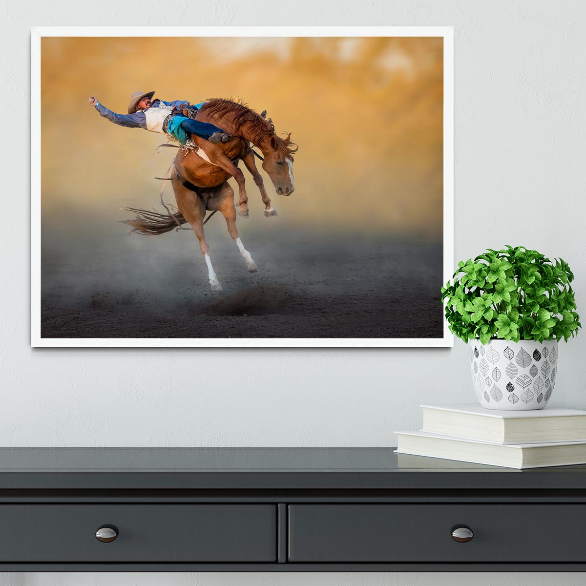 Cowboy Rodeo Part 2 Framed Print - Canvas Art Rocks -6