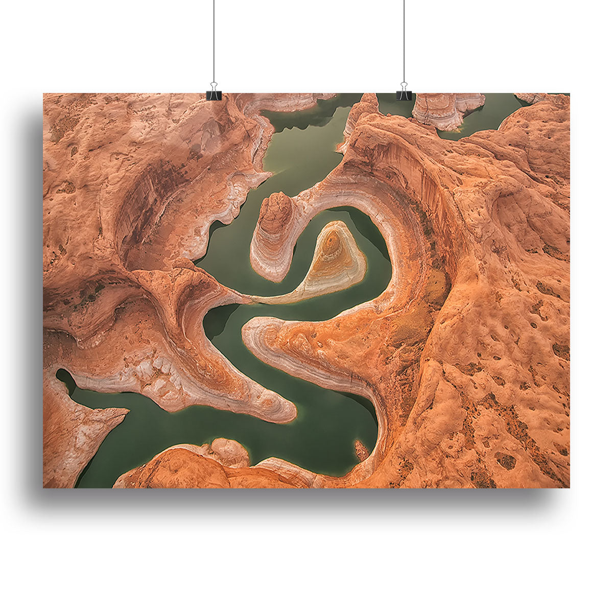 Reflection Canyon Aerial Canvas Print or Poster - Canvas Art Rocks - 2