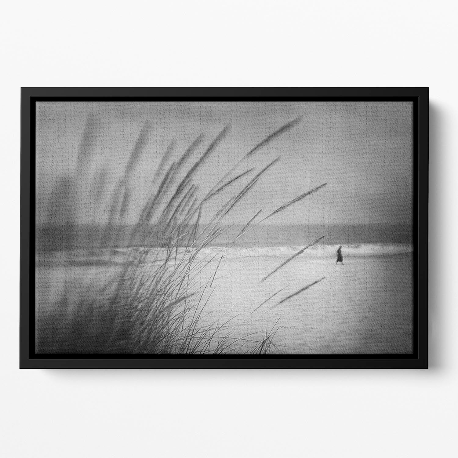 A Walk Along The Seafront Floating Framed Canvas - Canvas Art Rocks - 2