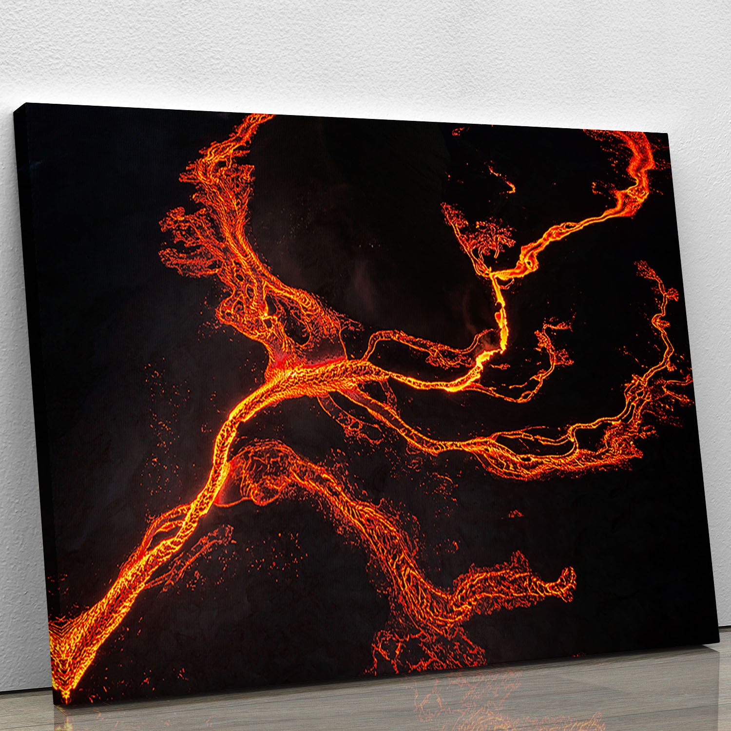 Lava River Abstract Canvas Print or Poster - Canvas Art Rocks - 1