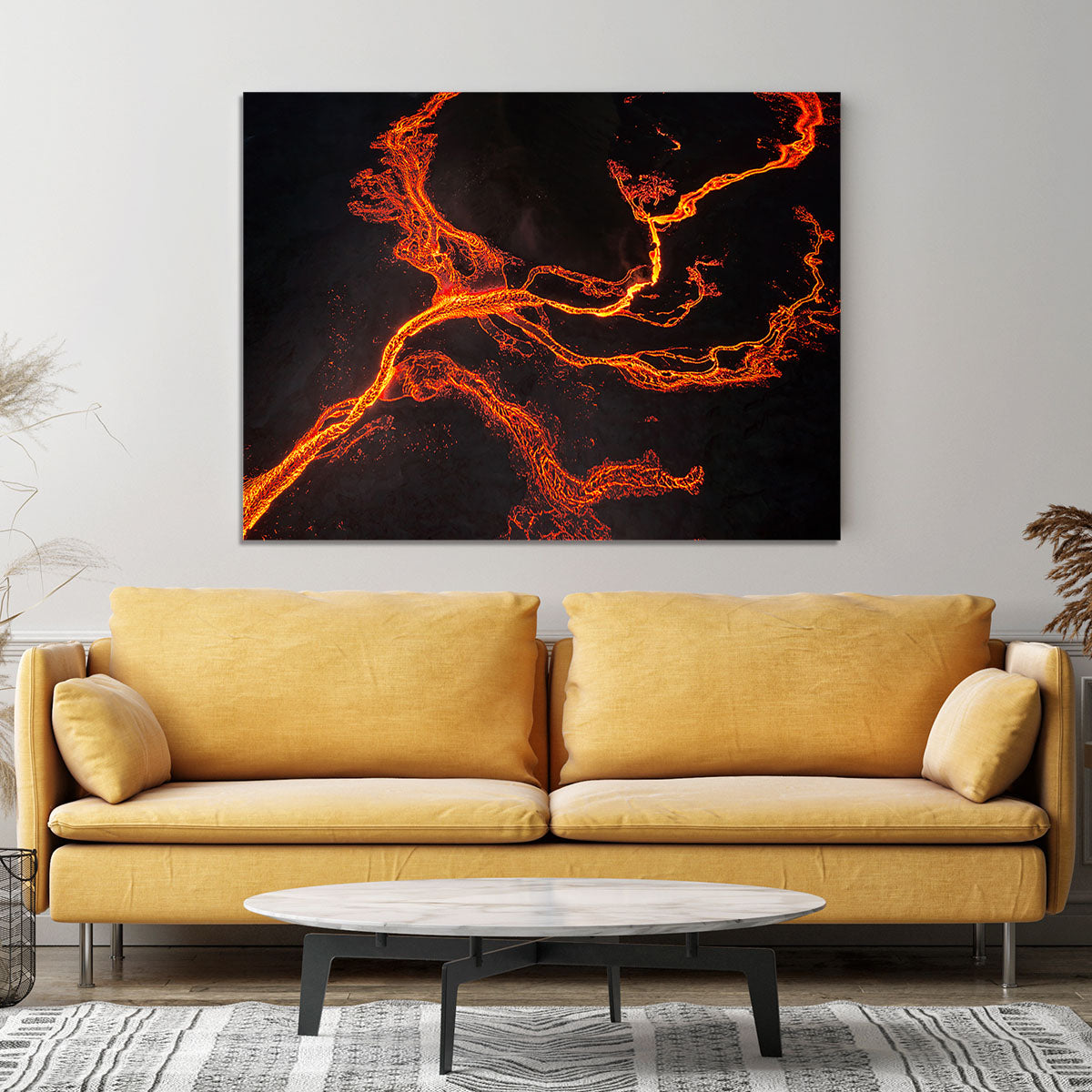 Lava River Abstract Canvas Print or Poster - Canvas Art Rocks - 4