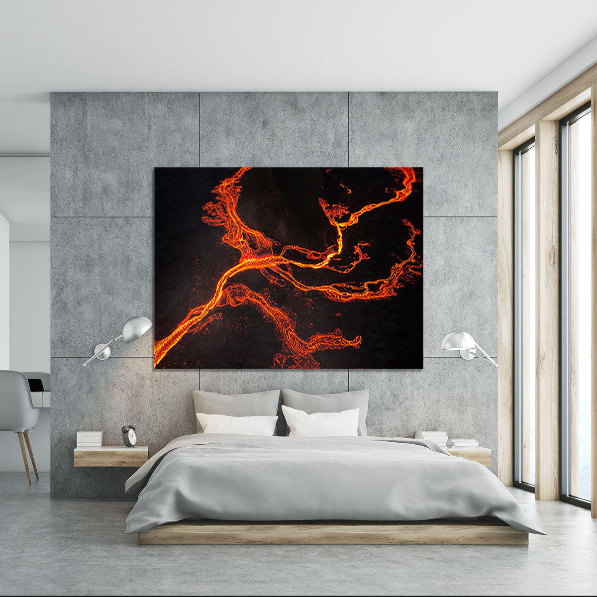 Lava River Abstract Canvas Print or Poster - Canvas Art Rocks - 5