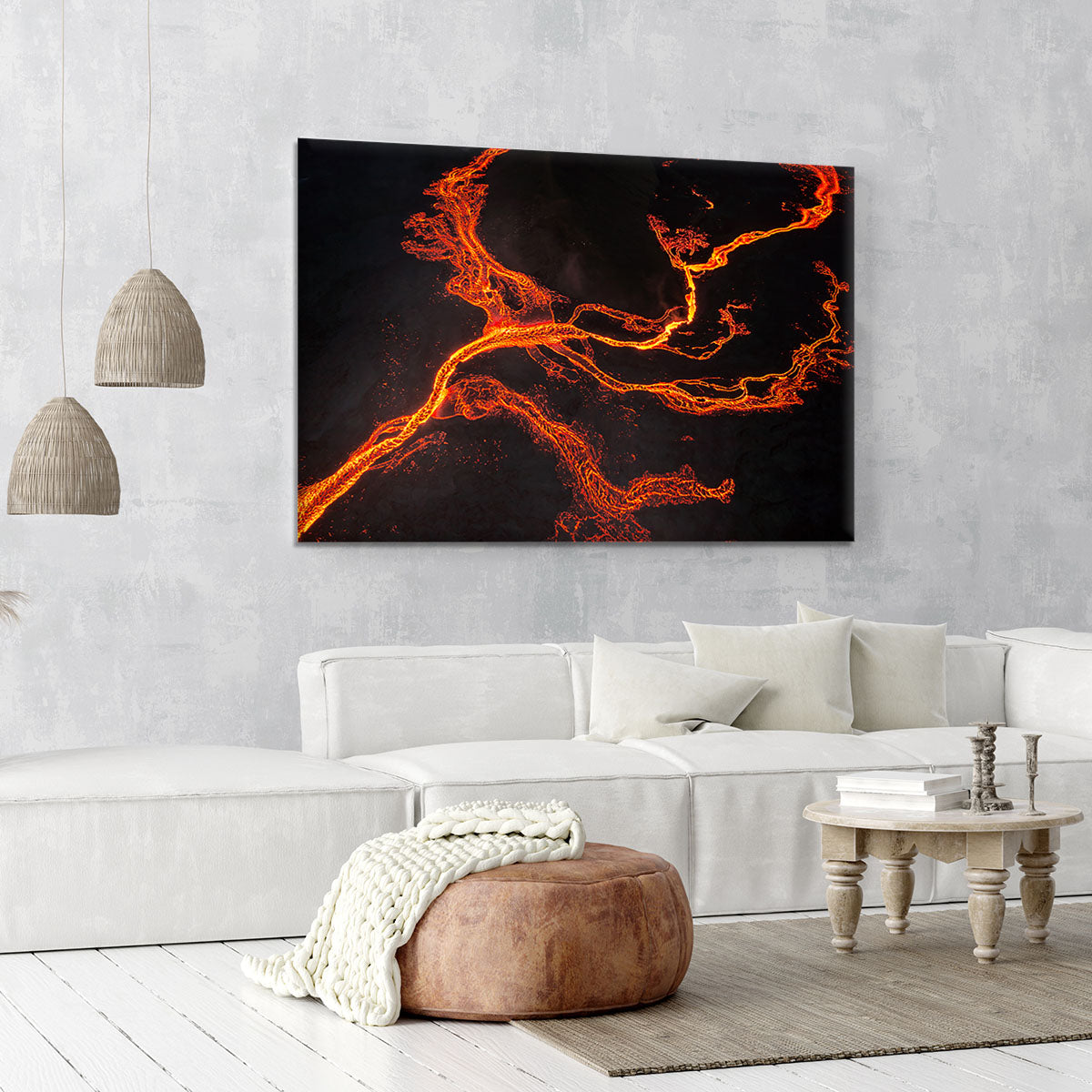 Lava River Abstract Canvas Print or Poster - Canvas Art Rocks - 6