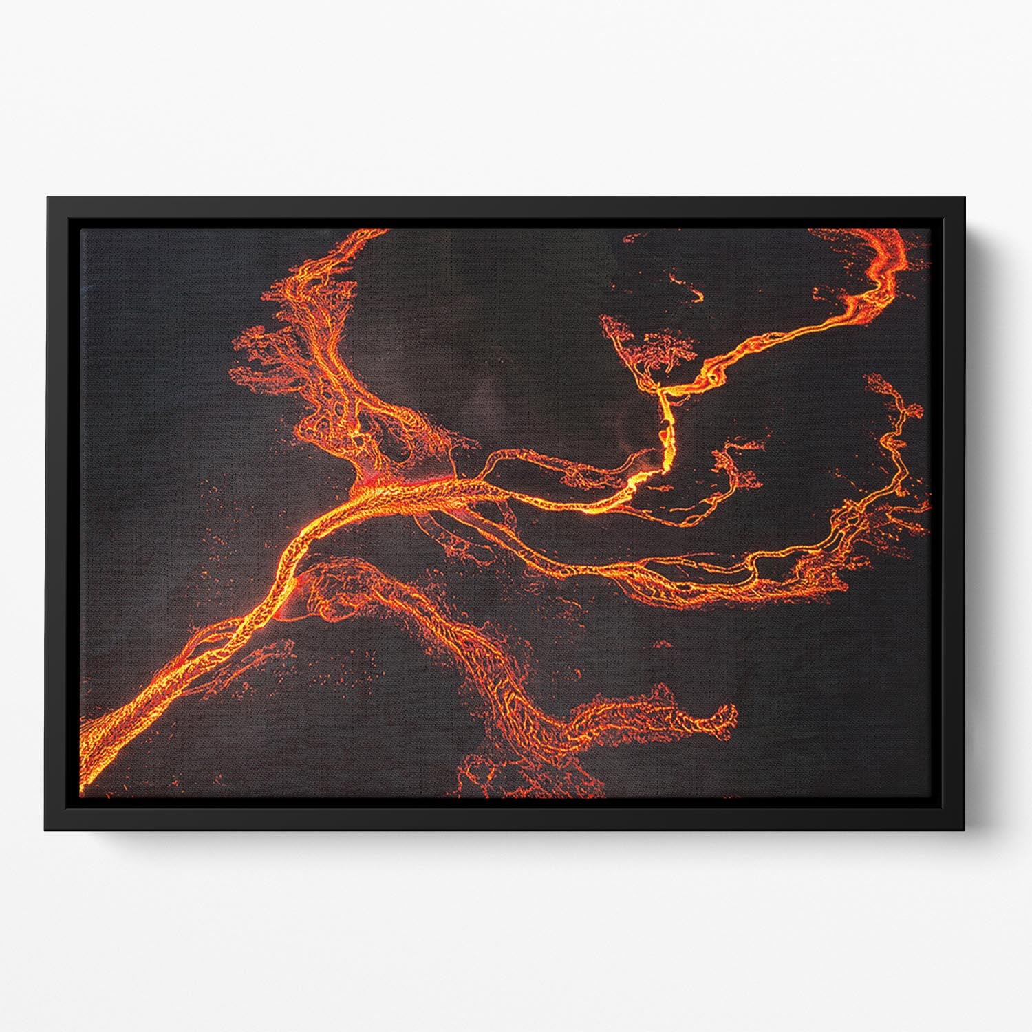 Lava River Abstract Floating Framed Canvas - Canvas Art Rocks - 2