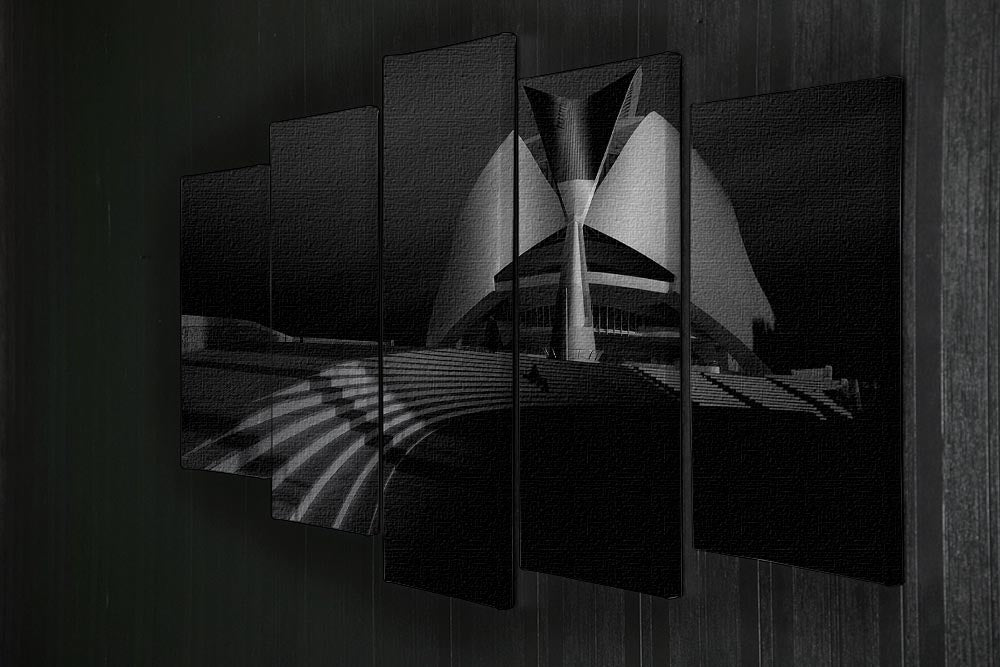 Monument With Stairs At Night 5 Split Panel Canvas - Canvas Art Rocks - 2