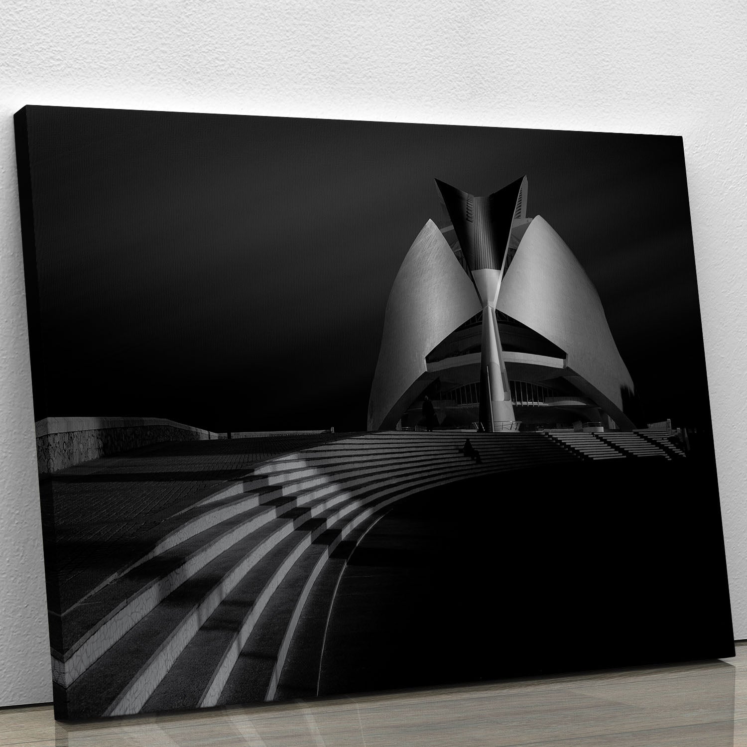 Monument With Stairs At Night Canvas Print or Poster - Canvas Art Rocks - 1