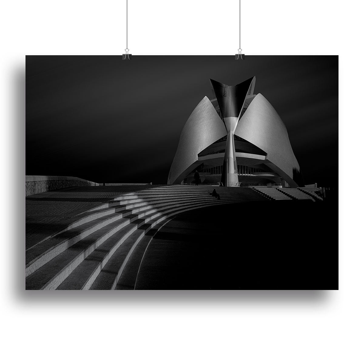 Monument With Stairs At Night Canvas Print or Poster - Canvas Art Rocks - 2