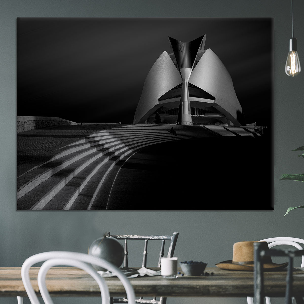 Monument With Stairs At Night Canvas Print or Poster - Canvas Art Rocks - 3